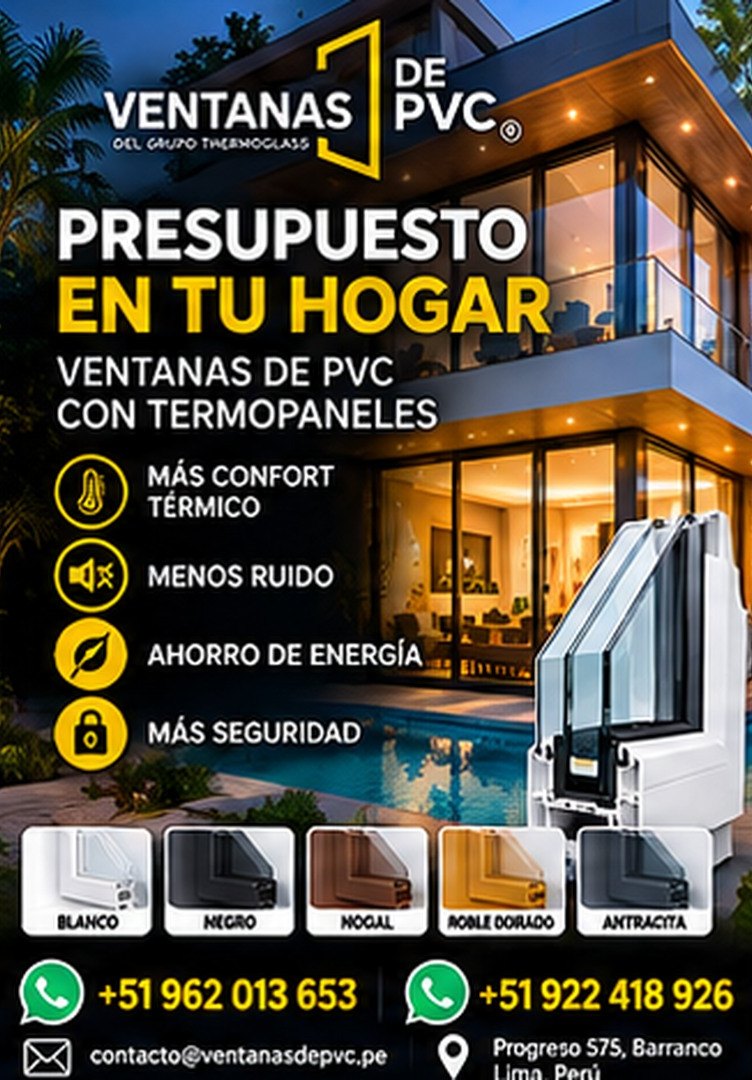 Presupuesto en tu hogar: ventanas de PVC con termopaneles